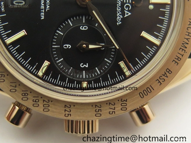 0113 Speedmaster ’57 Co-Axial RG OMF 1:1 Best Edition Black Dial On Leather Strap A9300 (Free Leather Strap) Resilient 8064